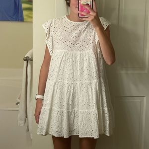 White Eyelet Karlie dress